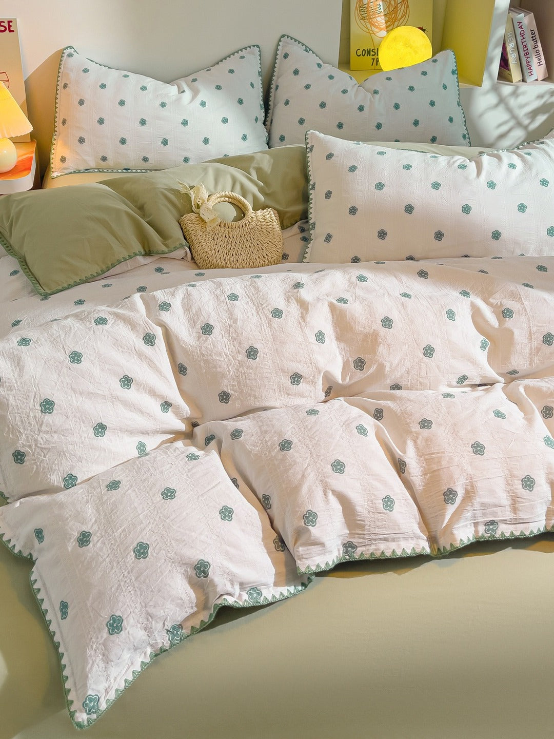 Bliss Floral Clip Jacquard Brushed Cotton Duvet Cover original reference image 20