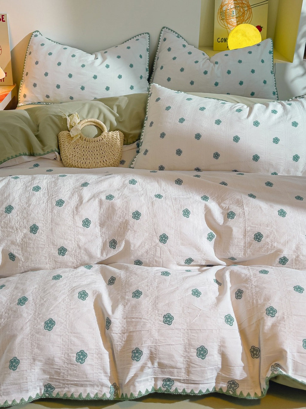 Bliss Floral Clip Jacquard Brushed Cotton Duvet Cover original reference image 21
