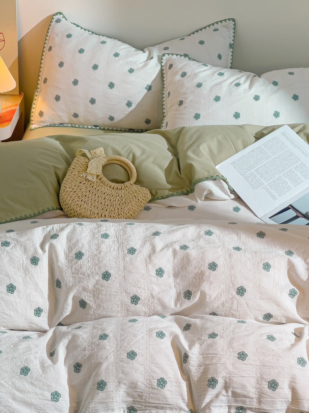 Bliss Floral Clip Jacquard Brushed Cotton Duvet Cover original reference image 22