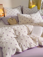 Bliss Floral Clip Jacquard Brushed Cotton Duvet Cover original reference image 28