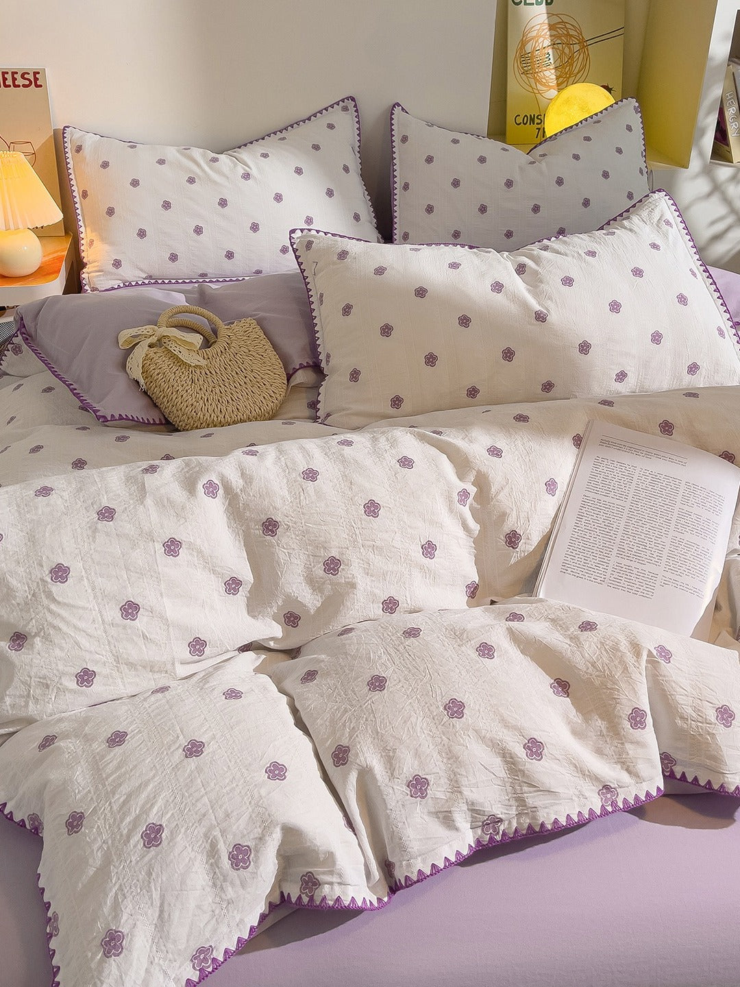 Bliss Floral Clip Jacquard Brushed Cotton Duvet Cover original reference image 28