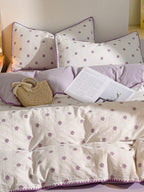 Bliss Floral Clip Jacquard Brushed Cotton Duvet Cover original reference image 30