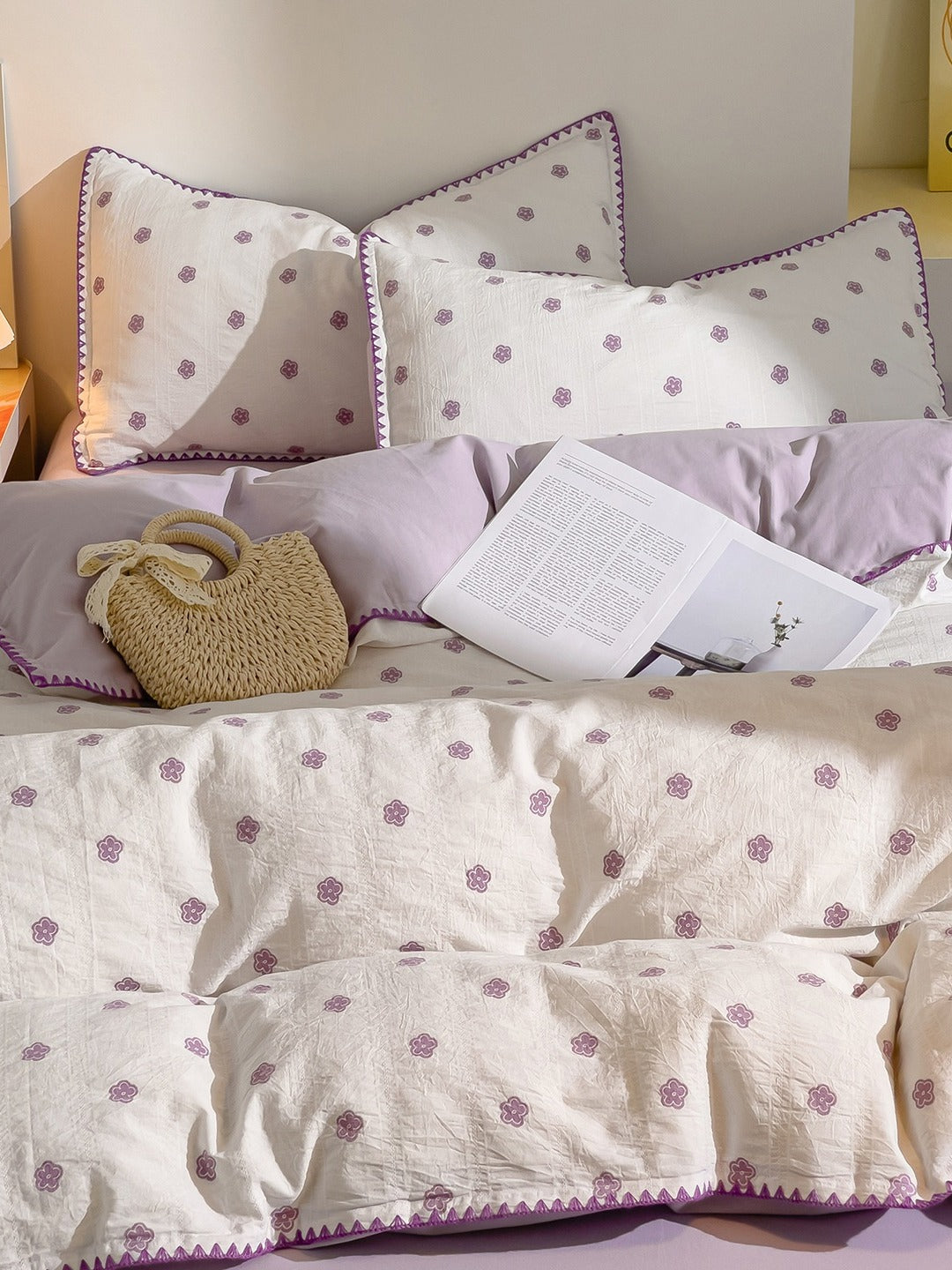 Bliss Floral Clip Jacquard Brushed Cotton Duvet Cover original reference image 30