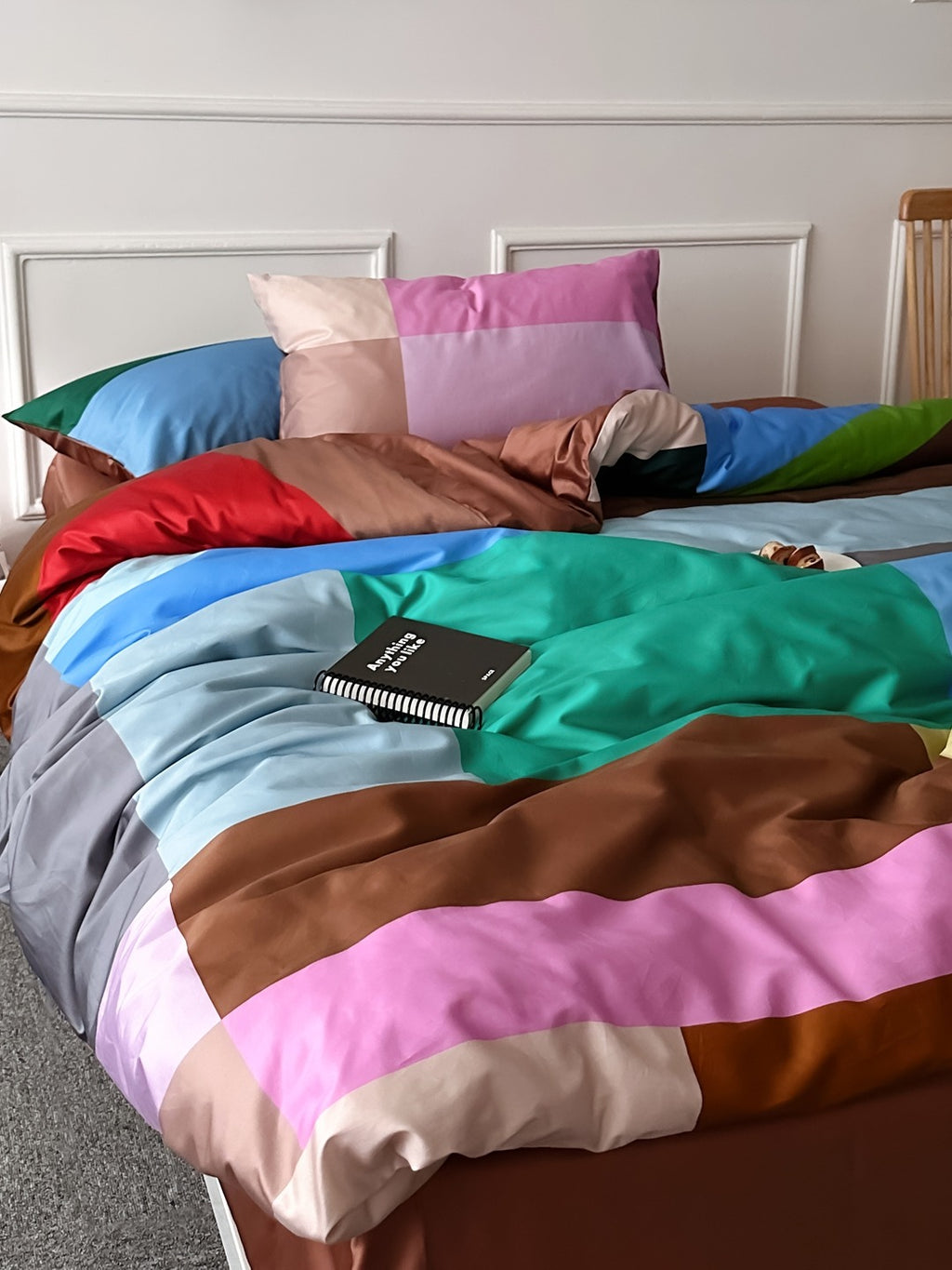 Blockscape Printed Cotton Sateen Duvet Cover original reference image 1