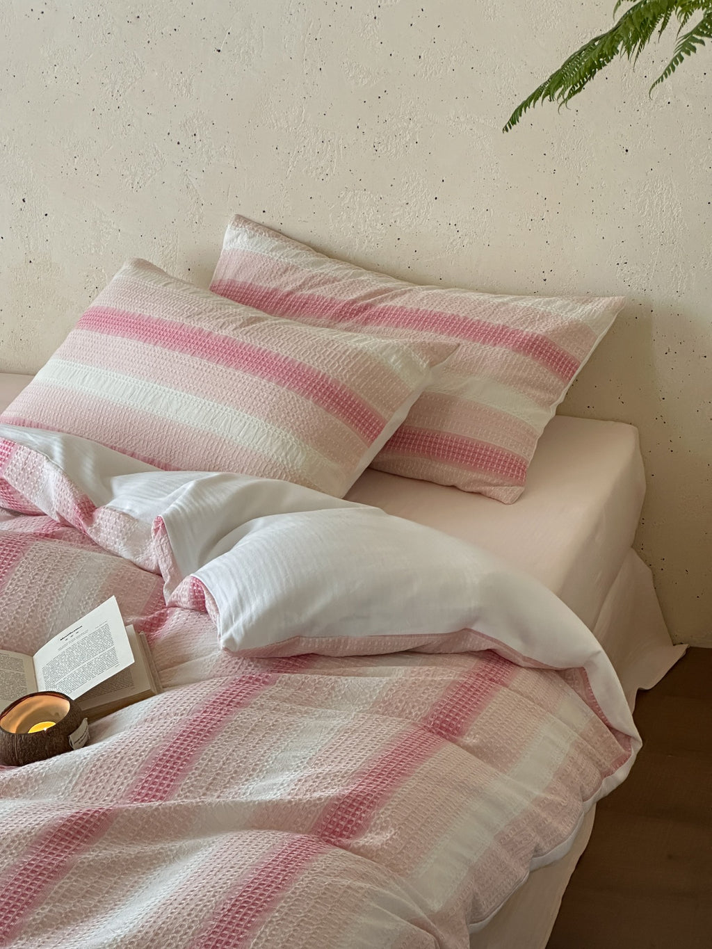 Blush Breeze Jacquard Cotton Duvet Cover original reference image 5