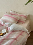 Blush Breeze Jacquard Cotton Duvet Cover original reference image 5