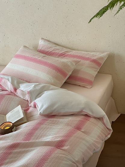 Blush Breeze Jacquard Cotton Duvet Cover original reference image 5