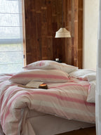Blush Breeze Jacquard Cotton Duvet Cover original reference image 7
