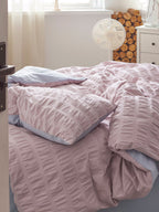 Blush Cloud Cotton Seersucker Duvet Cover original reference image 4