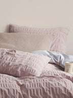 Blush Cloud Cotton Seersucker Duvet Cover original reference image 9