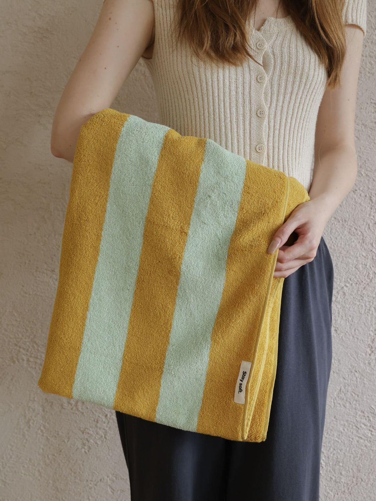 Cabana Stripe Cotton Bath Towel original reference image 2