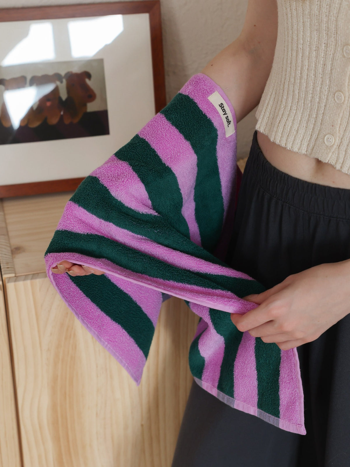 Cabana Stripe Cotton Bath Towel original reference image 8