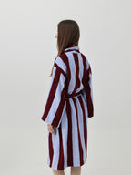 Cabana Stripe Cotton Bathrobe original reference image 2