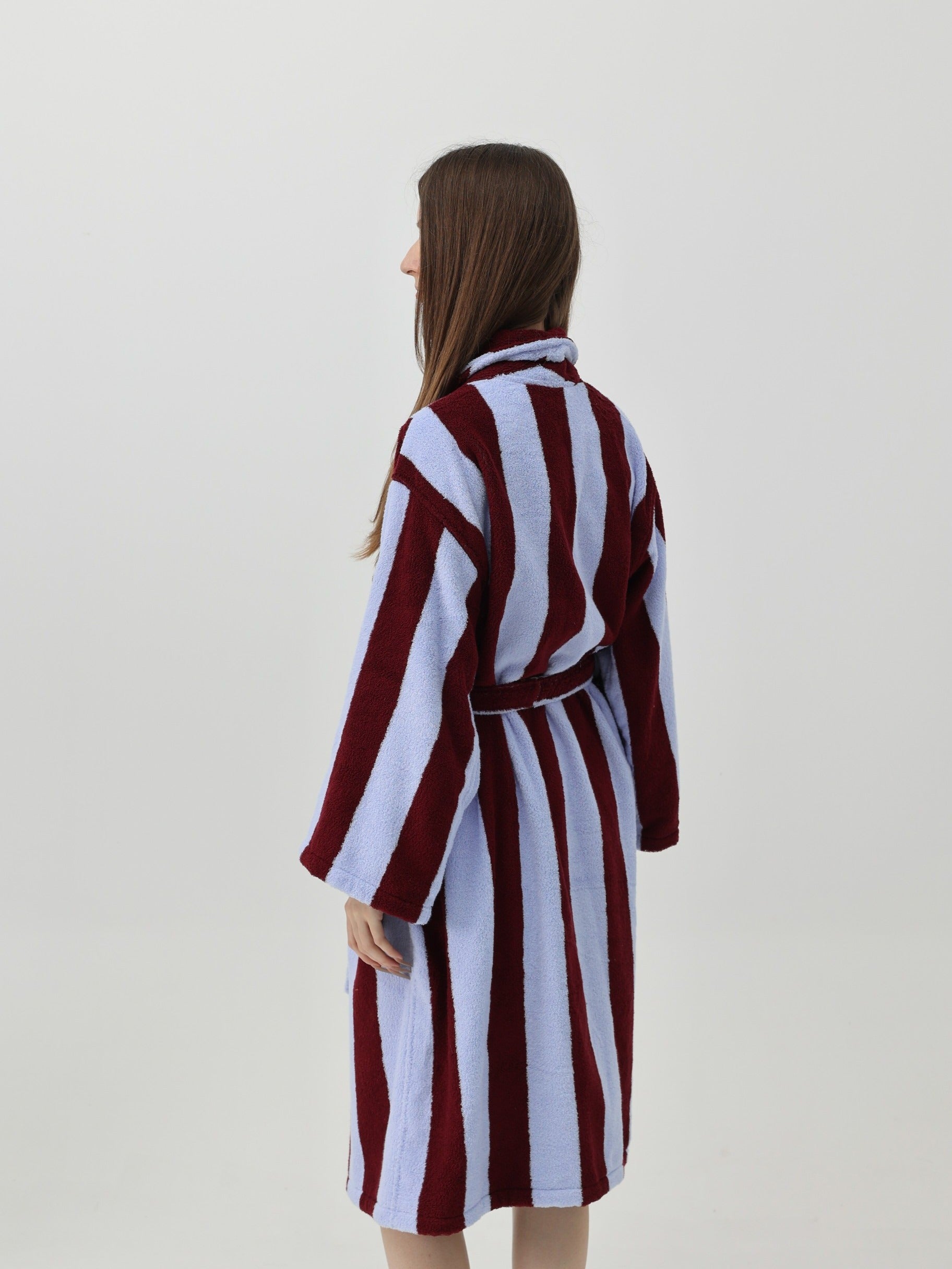 Cabana Stripe Cotton Bathrobe original reference image 2