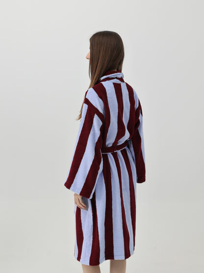Cabana Stripe Cotton Bathrobe original reference image 2