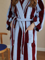 Cabana Stripe Cotton Bathrobe original reference image 6