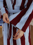 Cabana Stripe Cotton Bathrobe original reference image 7