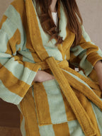 Cabana Stripe Cotton Bathrobe original reference image 11