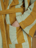 Cabana Stripe Cotton Bathrobe original reference image 12