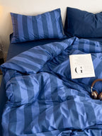 Camden Stripe Cotton Twill Duvet Cover original reference image 5