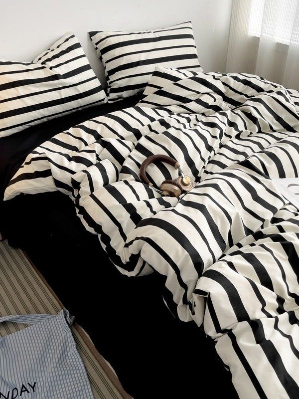 Camden Stripe Cotton Twill Duvet Cover original reference image 9