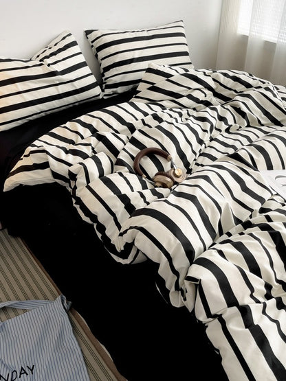 Camden Stripe Cotton Twill Duvet Cover original reference image 9