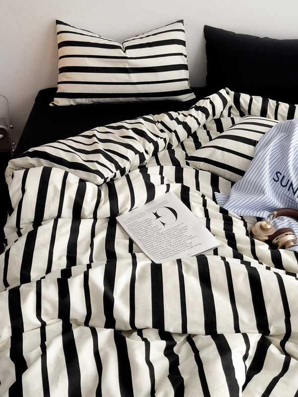 Camden Stripe Cotton Twill Duvet Cover original reference image 10