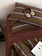 Camden Stripe Cotton Twill Duvet Cover original reference image 11