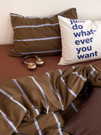 Camden Stripe Cotton Twill Duvet Cover original reference image 13