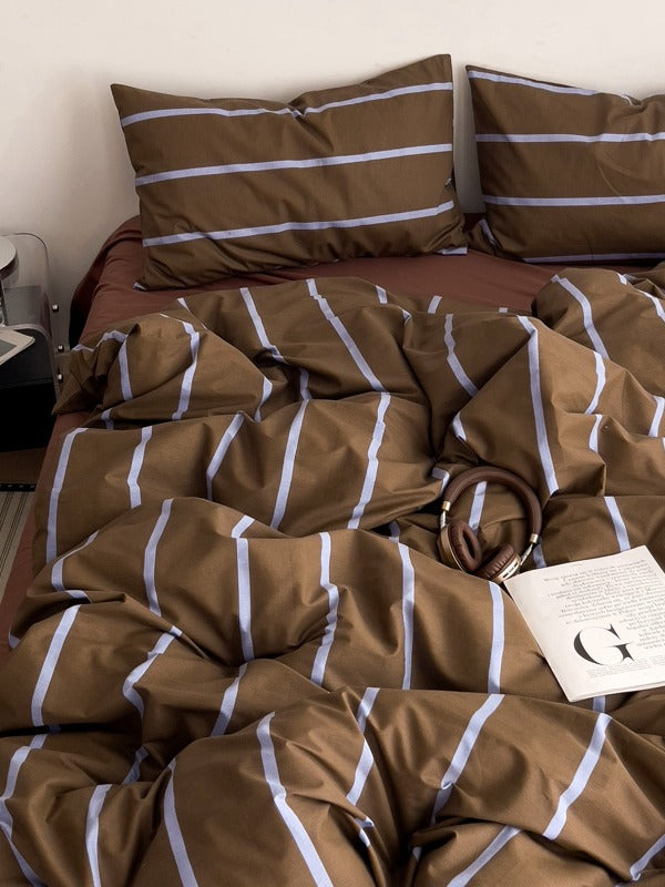 Camden Stripe Cotton Twill Duvet Cover original reference image 15