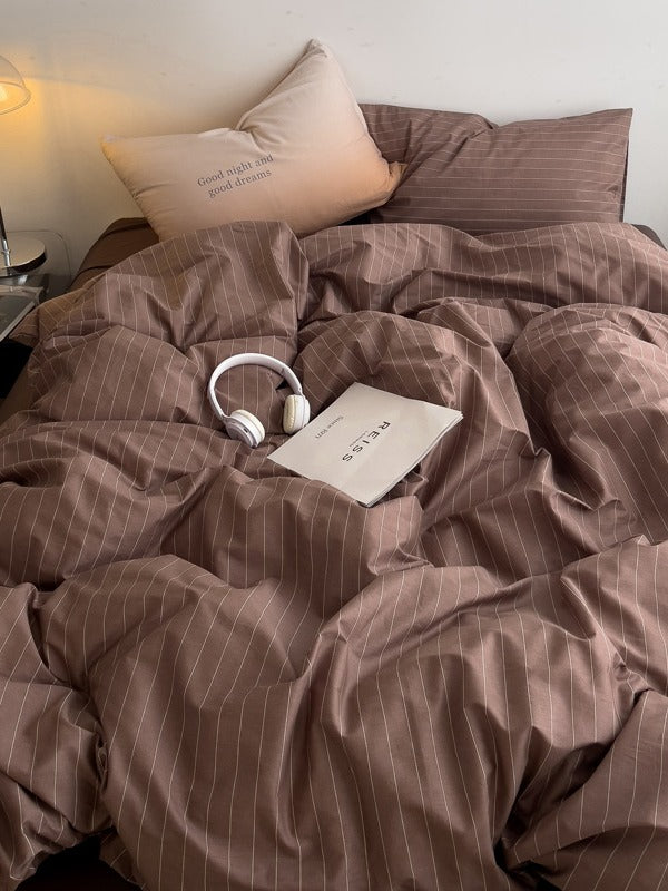 Camden Stripe Cotton Twill Duvet Cover original reference image 25
