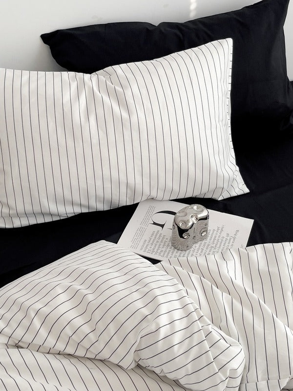 Camden Stripe Cotton Twill Duvet Cover original reference image 34