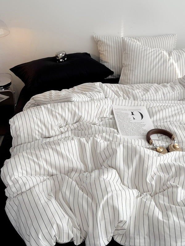 Camden Stripe Cotton Twill Duvet Cover original reference image 35