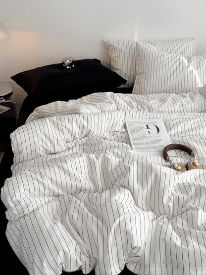 Camden Stripe Cotton Twill Duvet Cover original reference image 35