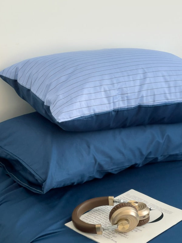Camden Stripe Cotton Twill Duvet Cover original reference image 46