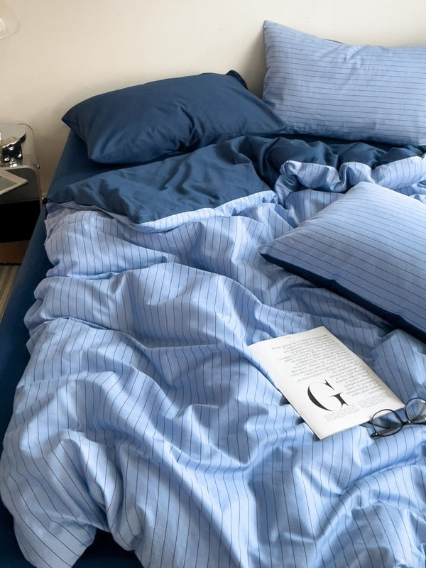 Camden Stripe Cotton Twill Duvet Cover original reference image 50
