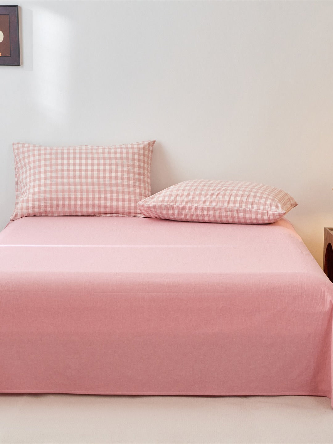 Campus Gingham Check Washed Cotton Duvet Cover original reference image 8