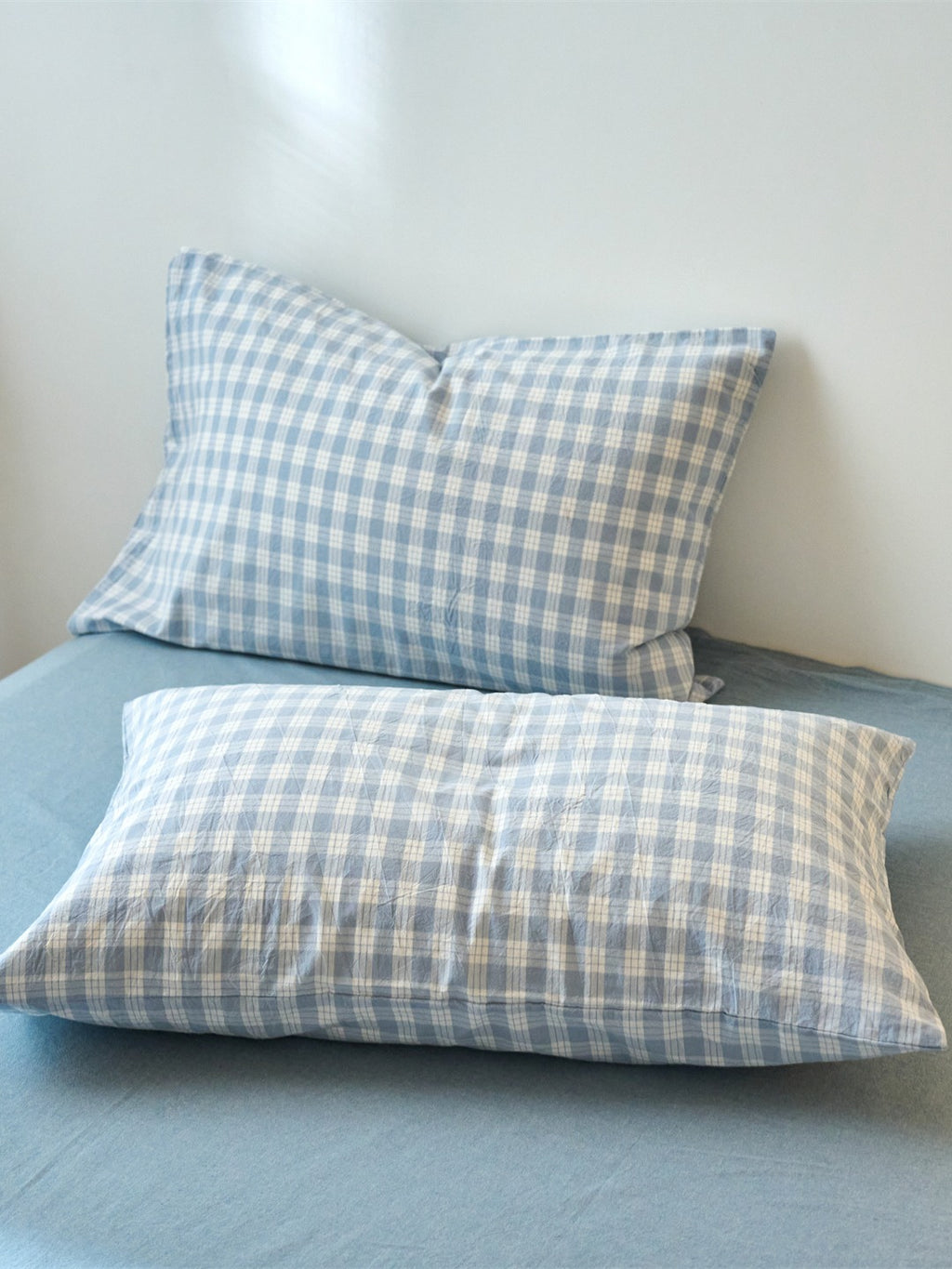 Campus Gingham Check Washed Cotton Duvet Cover original reference image 14