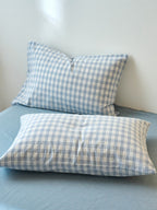 Campus Gingham Check Washed Cotton Duvet Cover original reference image 14