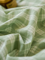 Campus Gingham Check Washed Cotton Duvet Cover original reference image 20