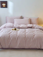 Campus Gingham Check Washed Cotton Duvet Cover original reference image 25