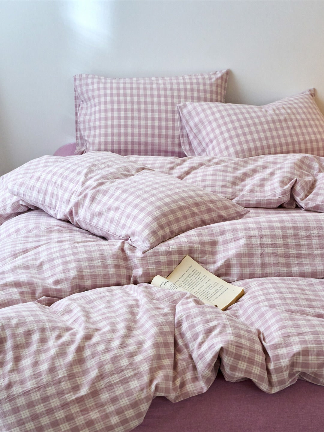 Campus Gingham Check Washed Cotton Duvet Cover original reference image 30