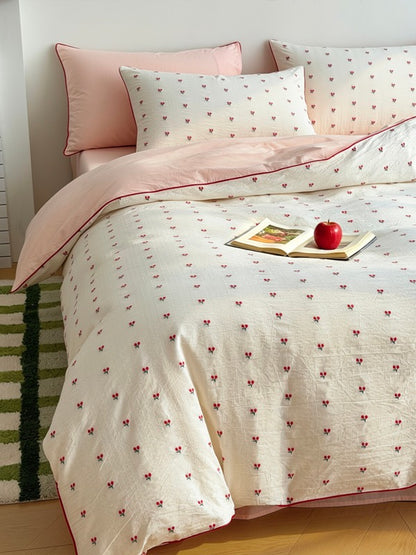 Celeste Clipped Jacquard Cotton Duvet Cover original reference image 1