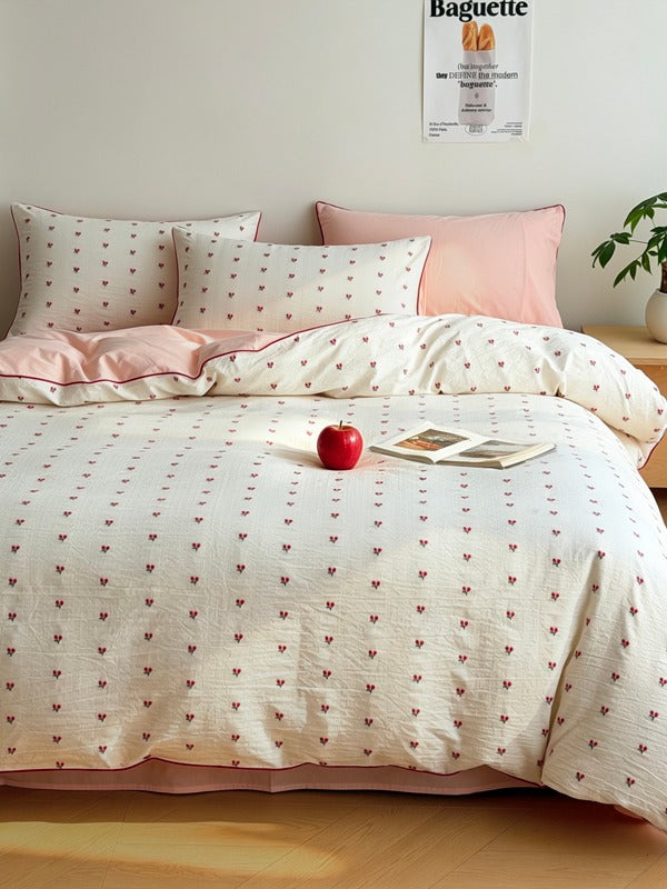 Celeste Clipped Jacquard Cotton Duvet Cover original reference image 3