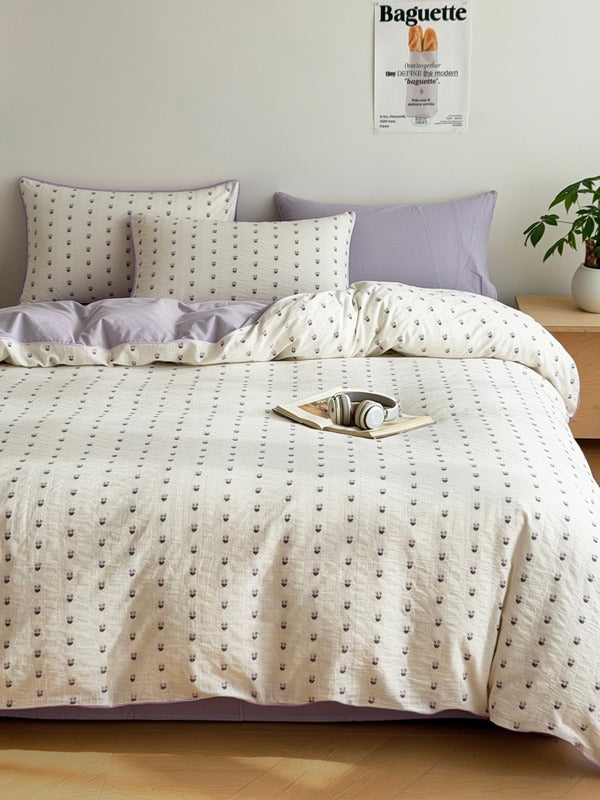Celeste Clipped Jacquard Cotton Duvet Cover original reference image 4
