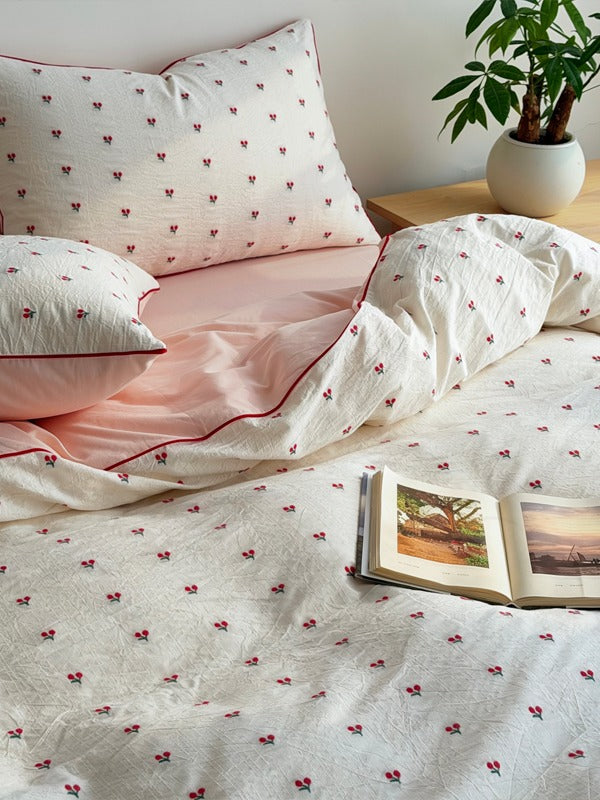 Celeste Clipped Jacquard Cotton Duvet Cover original reference image 7
