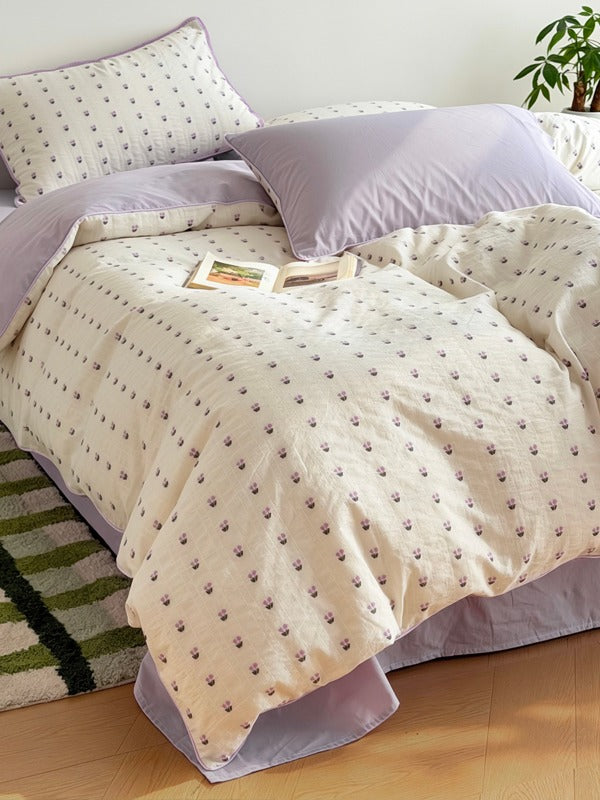 Celeste Clipped Jacquard Cotton Duvet Cover original reference image 8