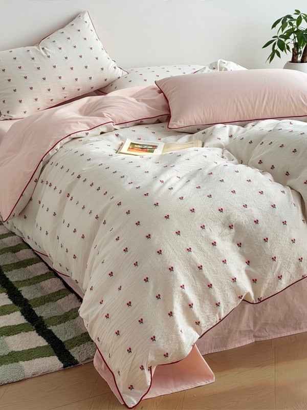 Celeste Clipped Jacquard Cotton Duvet Cover original reference image 9