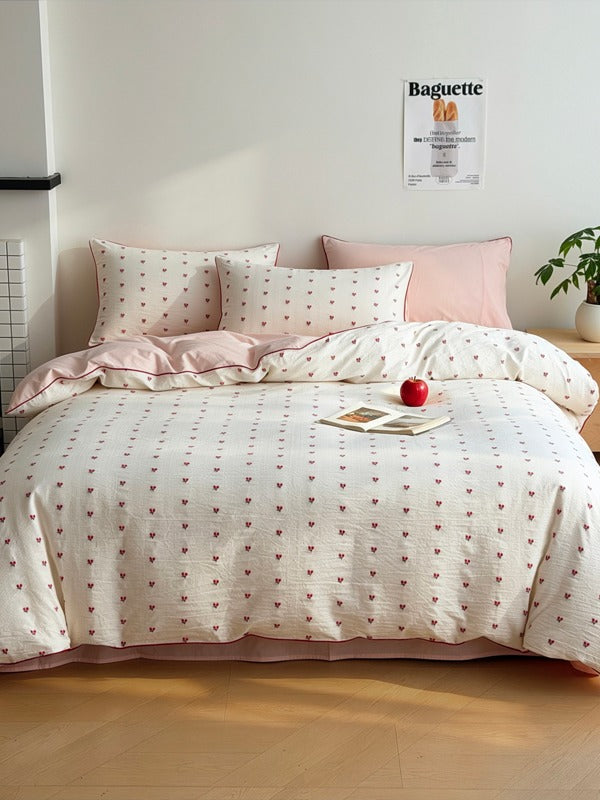 Celeste Clipped Jacquard Cotton Duvet Cover original reference image 11