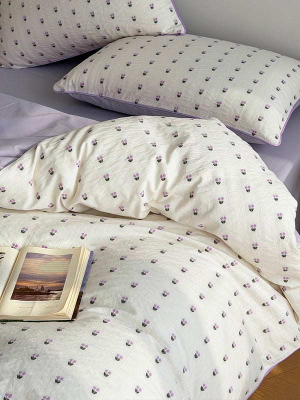 Celeste Clipped Jacquard Cotton Duvet Cover original reference image 12